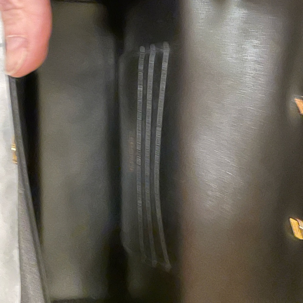 Versace Black Clutch with Gold Embellishment and removable crossbody chain strap - Picture 7 of 7